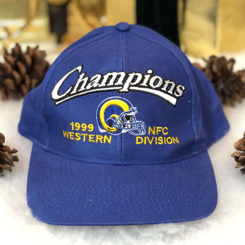 Vintage 1999 NFC St. Louis Rams NFC Western Division Champions Logo 7 Twill Snapback Hat