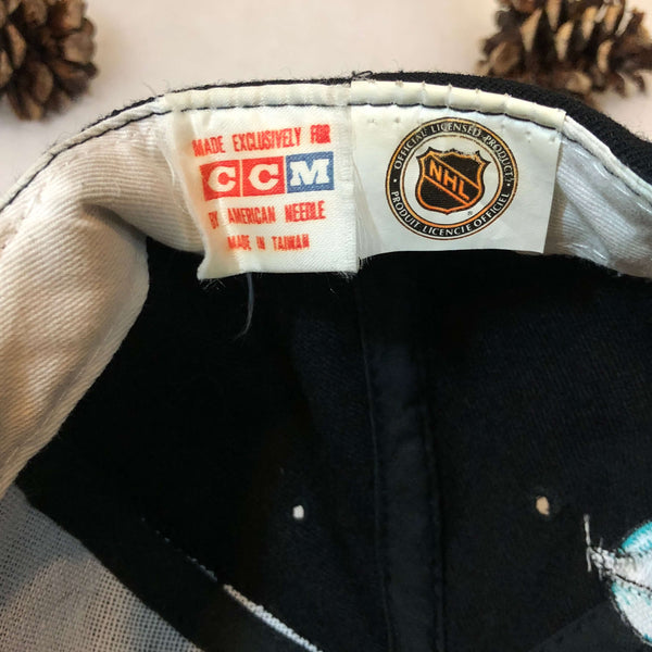 Vintage NHL San Jose Sharks CCM American Needle Wool Snapback Hat
