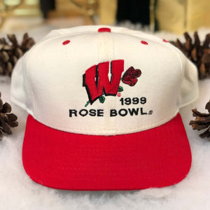 Vintage 1999 NCAA Rose Bowl Wisconsin Badgers New Era Wool Snapback Hat