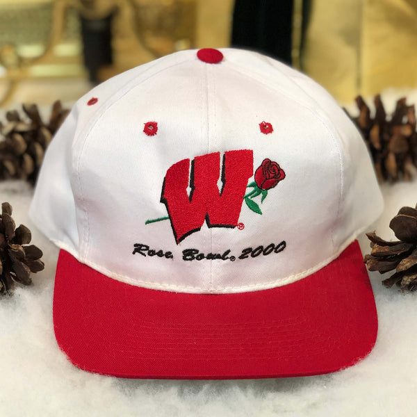 Vintage 2000 NCAA Wisconsin Badgers Rose Bowl California Headwear Twill Snapback Hat