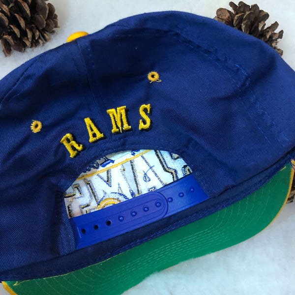 Vintage Deadstock NWOT NFL St. Louis Rams AJD Twill Snapback Hat