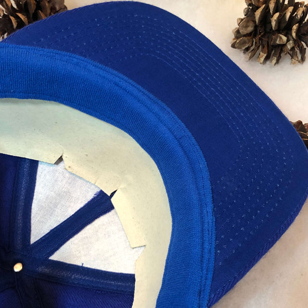 Vintage Deadstock NWOT Blue Blank Head-to-Toe Wool Snapback Hat