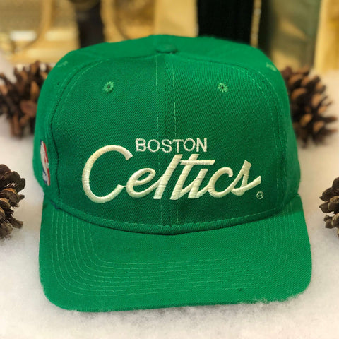 Vintage NBA Boston Celtics Sports Specialties Wool Script Snapback Hat