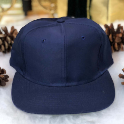 Vintage Navy Blank Headmaster Twill Snapback Hat