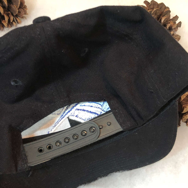 Vintage Reebok Black Plain Logo Snapback Hat