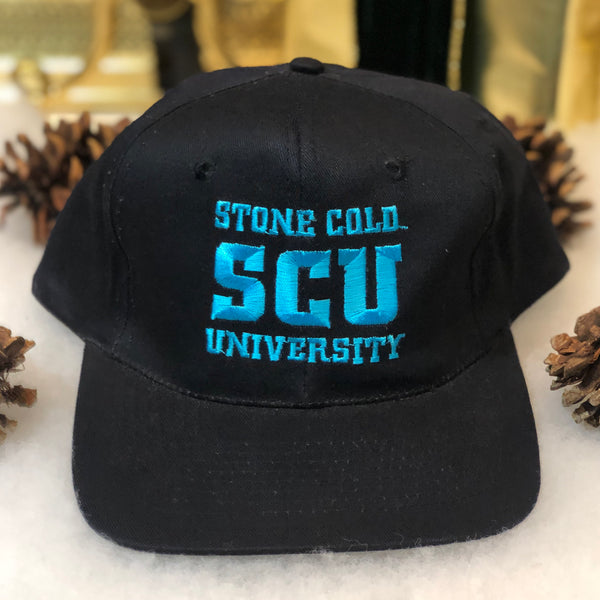 Vintage Deadstock NWOT WWF Stone Cold SCU University 3:16 Twill Snapback Hat