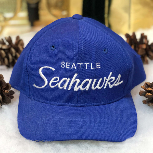 Vintage NFL Seattle Seahawks Sports Specialties Script Wool Snapback Hat
