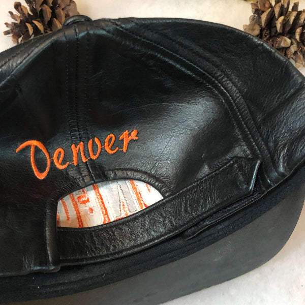 Vintage Deadstock NWOT NFL Denver Broncos Leather Strapback Hat
