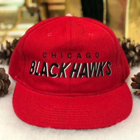 Vintage Deadstock NWT NHL Chicago Blackhawks Starter Wool Snapback Hat