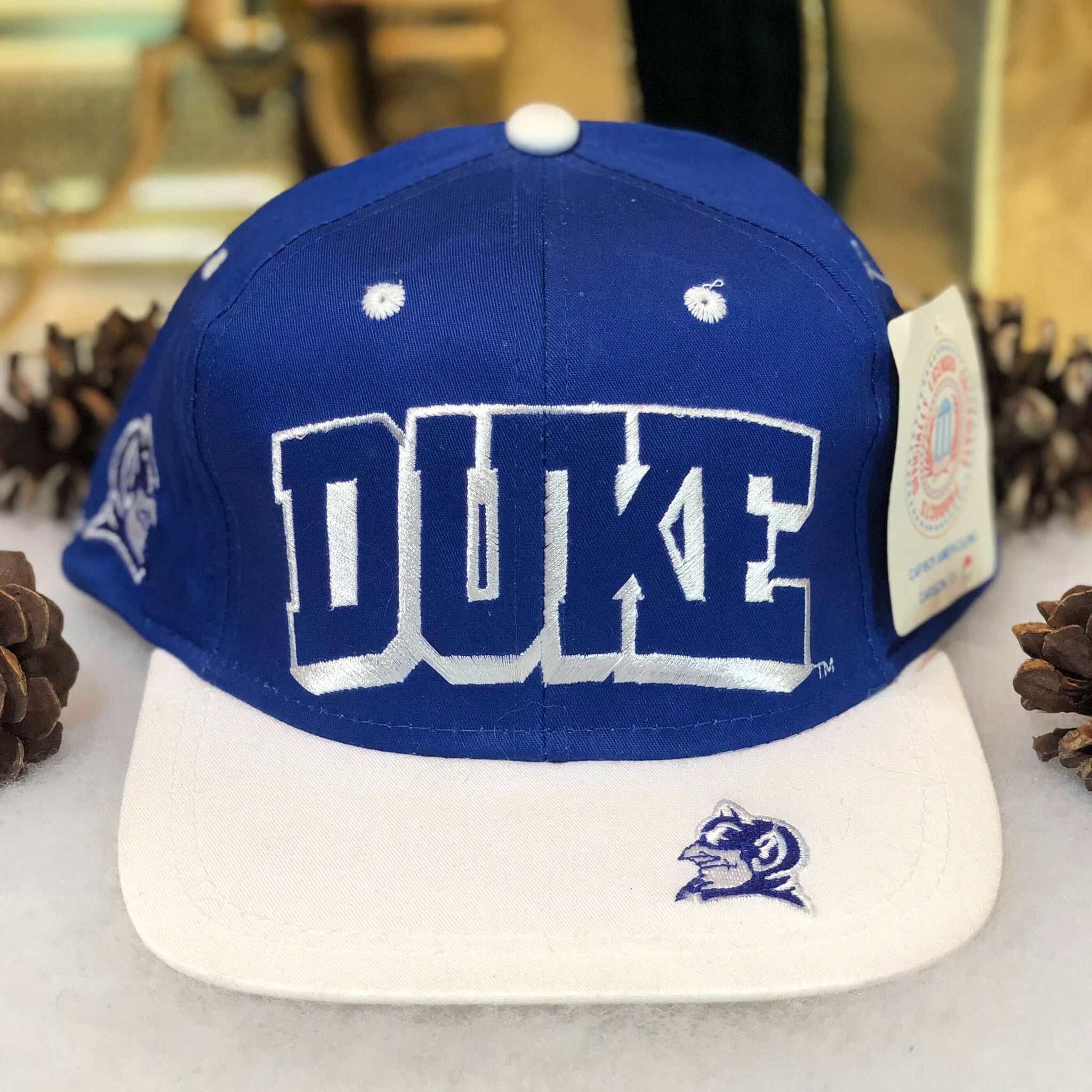 Vintage Deadstock NWT NCAA Duke "Wildcats" Factory Error Snapback Hat