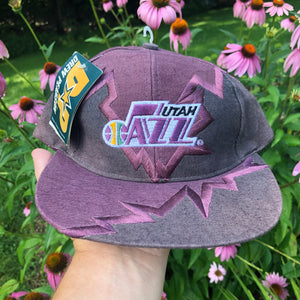 Vintage Deadstock NWT Drew Pearson Shockwave NBA Utah Jazz Strapback Hat