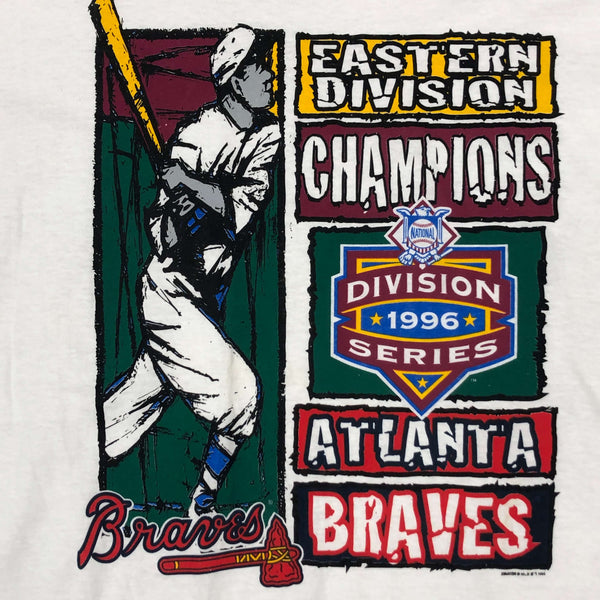 Vintage Deadstock NWOT 1996 MLB Atlanta Braves Eastern Division Champions Starter T-Shirt (L)