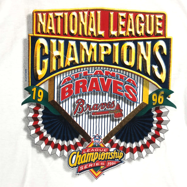 Vintage Deadstock NWOT 1996 MLB Atlanta Braves NL Champions Starter T-Shirt (L)