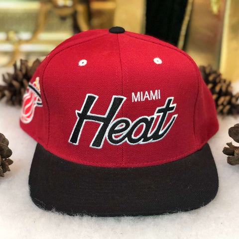 NBA Miami Heat Mitchell & Ness Script Wool Snapback Hat