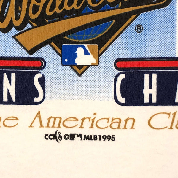 Vintage Deadstock NWT 1995 MLB World Series Cleveland Indians Atlanta Braves T-Shirt (L)