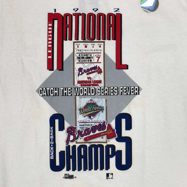 Vintage Deadstock NWT 1992 MLB Atlanta Braves NL Champions Salem Sportswear T-Shirt (L)