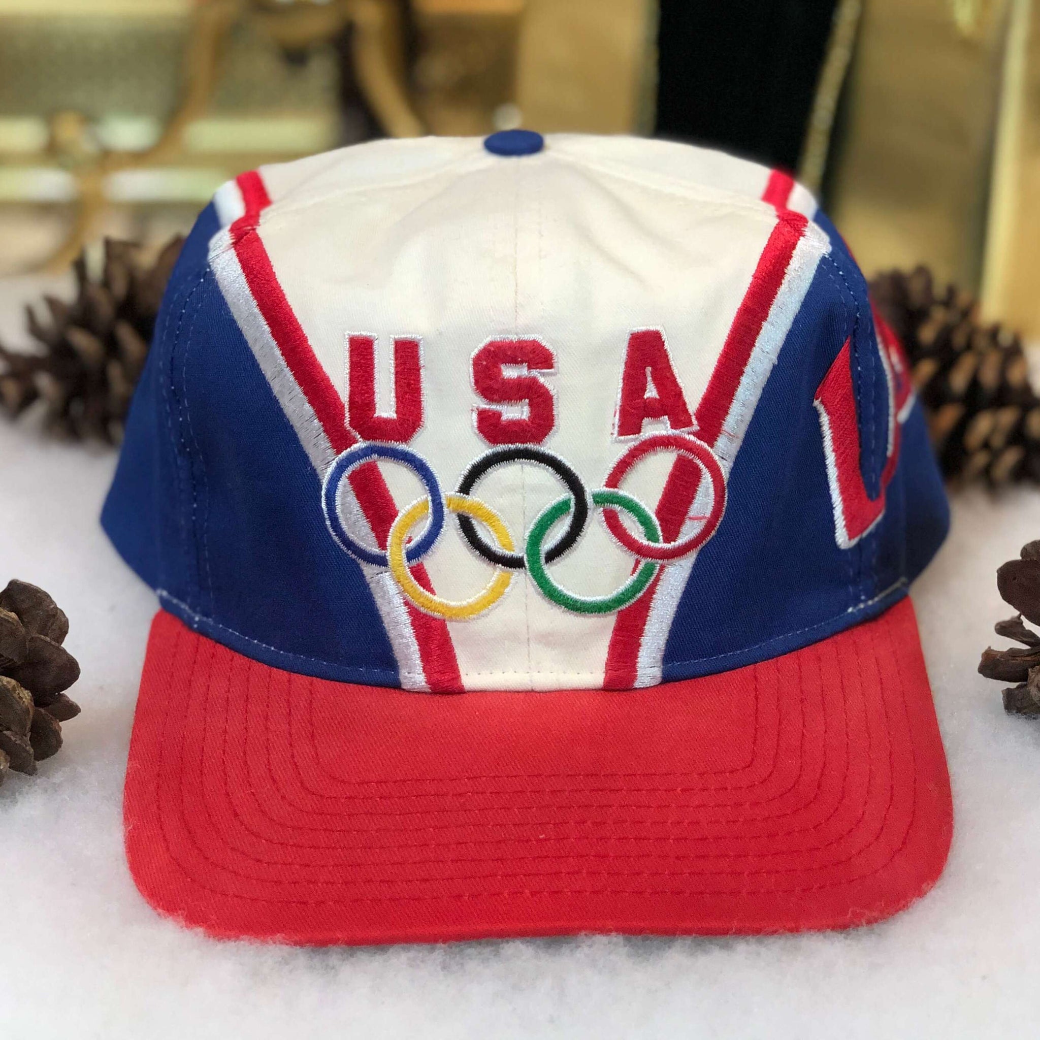 Vintage USA Olympics Twill Snapback Hat