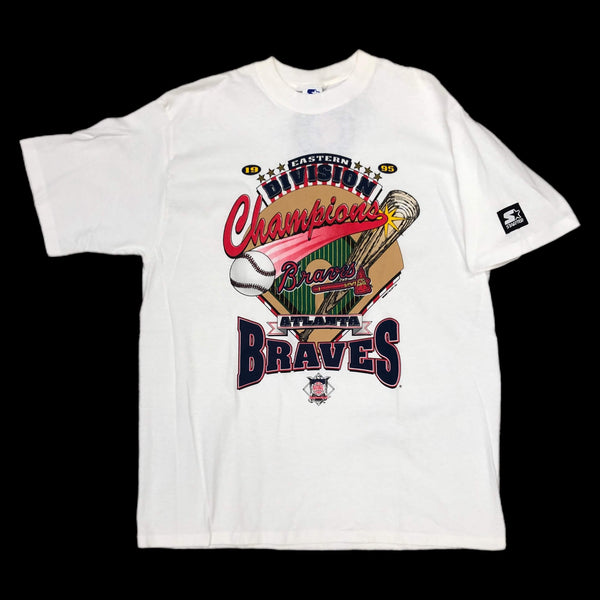 Vintage Deadstock NWT 1995 MLB Atlanta Braves Eastern Division Champions Starter T-Shirt (L)