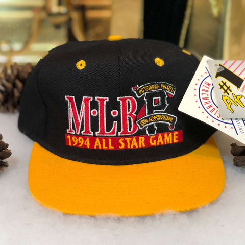 Vintage Deadstock NWT 1994 MLB All-Star Game Pittsburgh Pirates #1 Apparel Twill Snapback Hat
