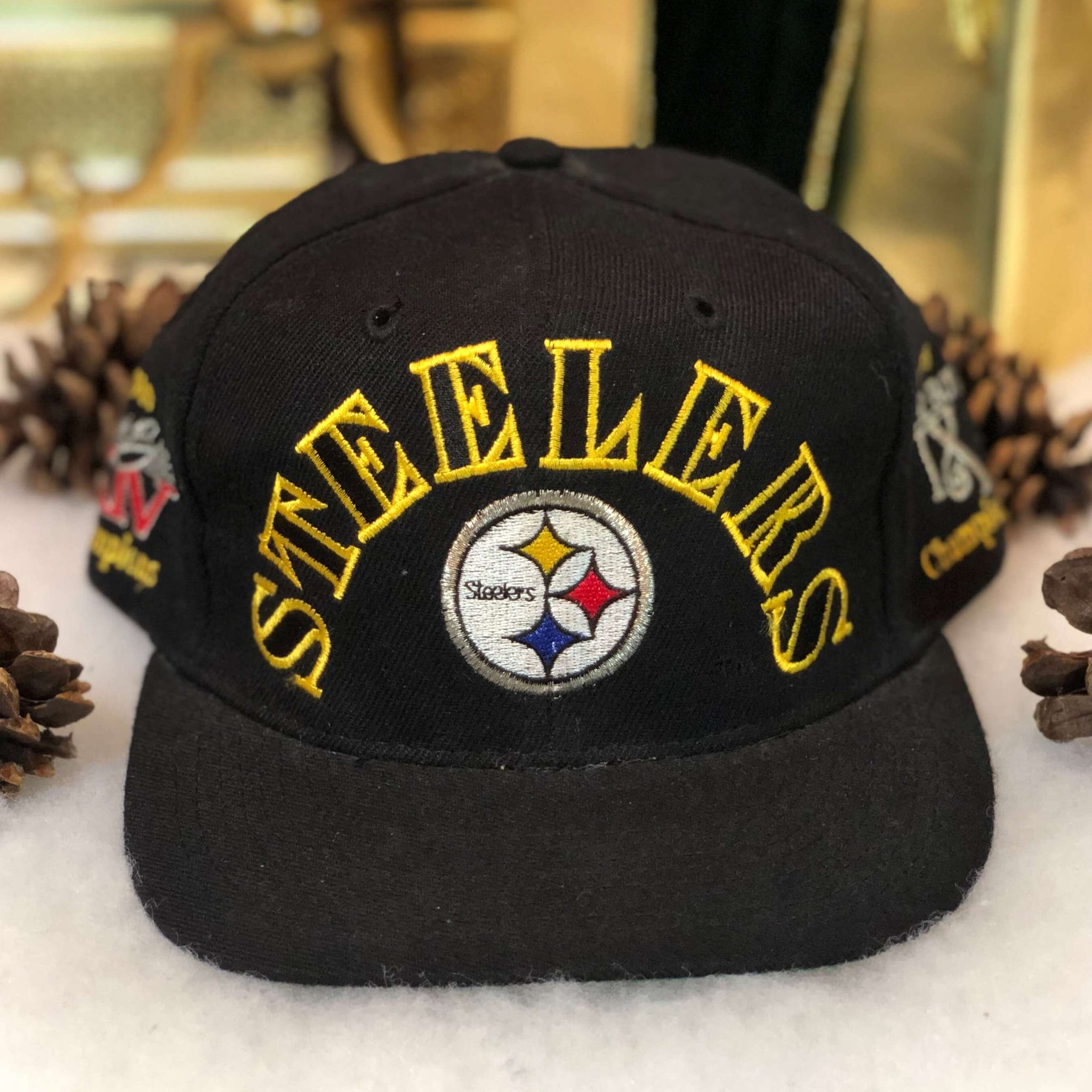 Vintage NFL Pittsburgh Steelers Annco Championship Wool Snapback Hat