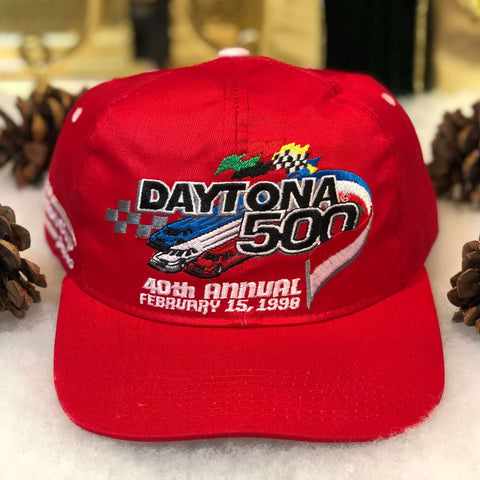 Vintage 1998 NASCAR 40th Annual Daytona 500 Competitors View Twill Snapback Hat