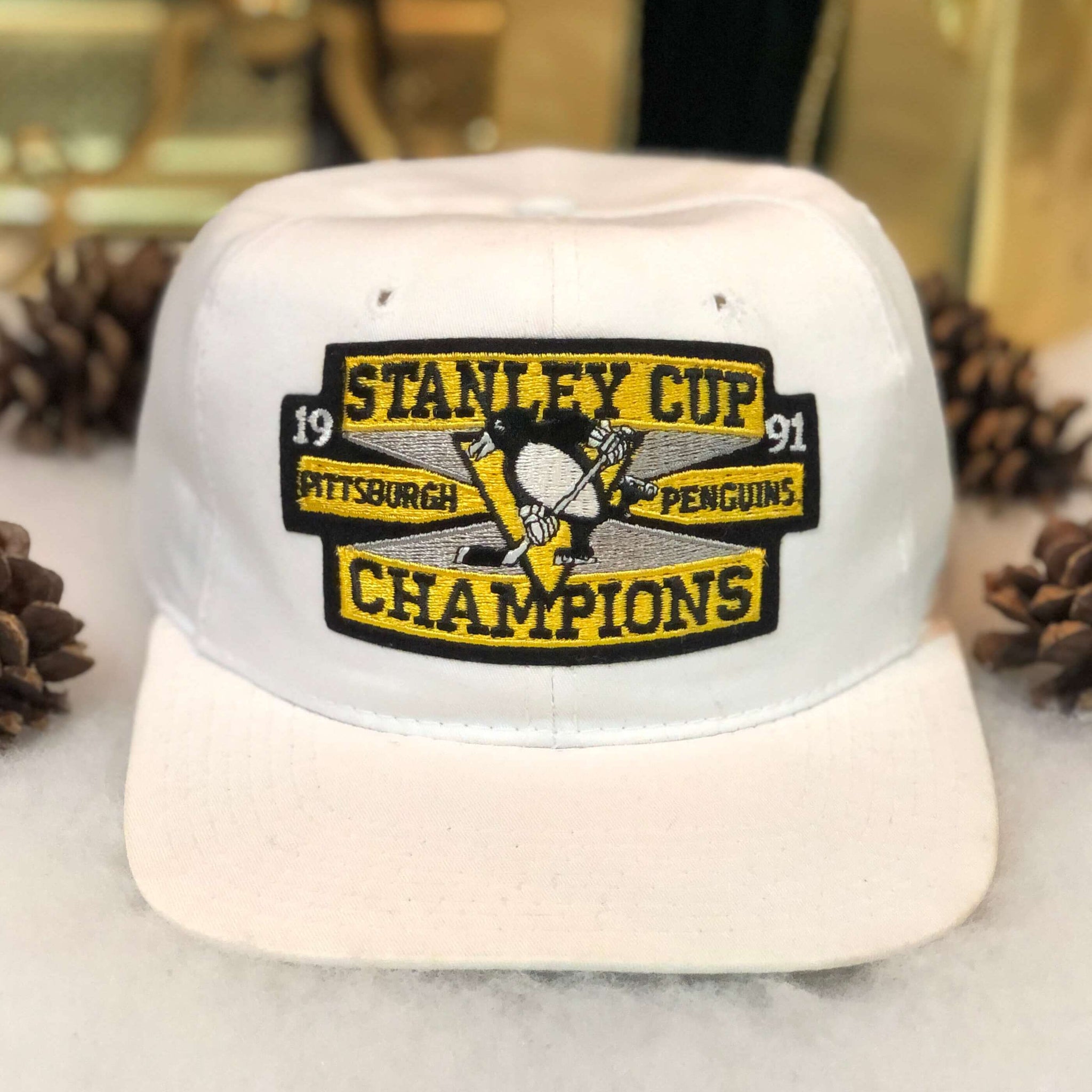 Vintage 1991 NHL Stanley Cup Champions Pittsburgh Penguins Starter Twill Snapback Hat