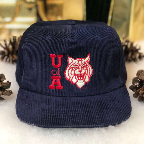 Vintage NCAA Arizona Wildcats Drew Pearson YoungAn Corduroy Snapback Hat