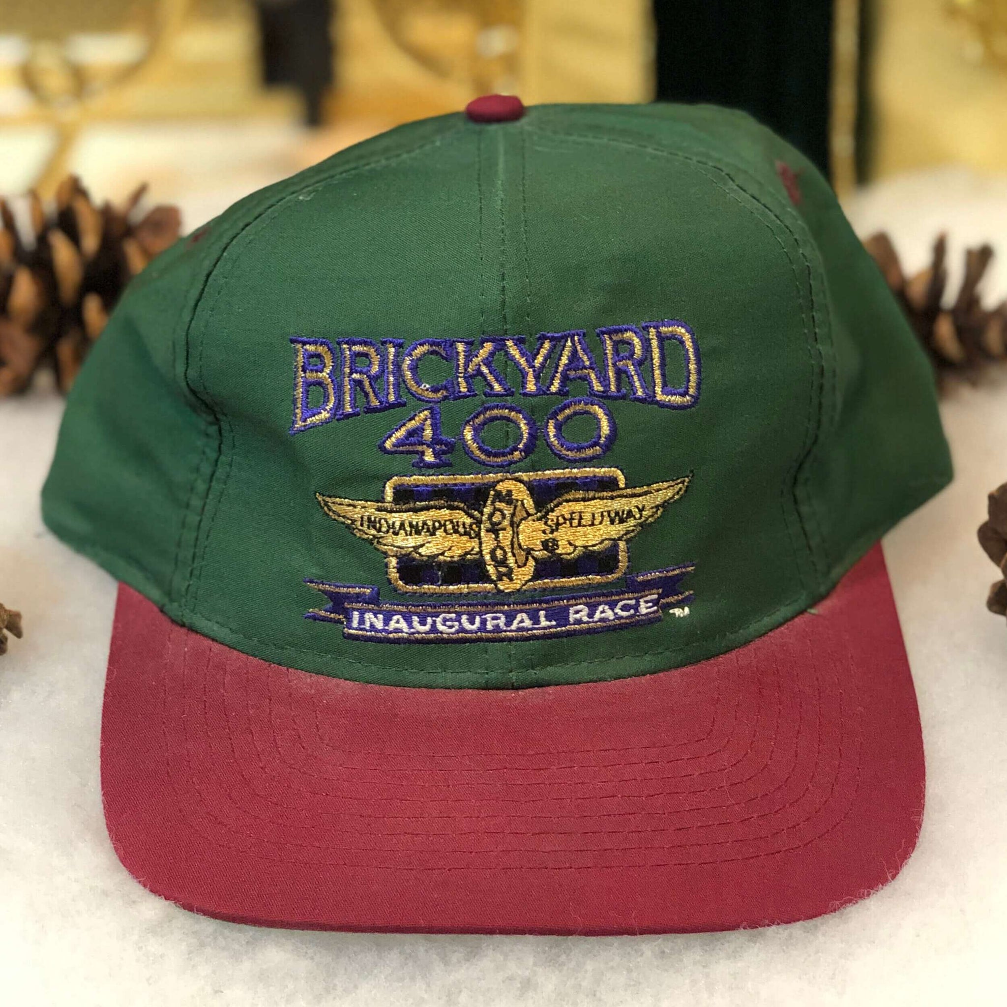 Vintage 1994 NASCAR Brickyard 400 Inaugural Race Competitor Nylon Snapback Hat