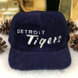 Vintage MLB Detroit Tigers Twins Enterprise Corduroy Snapback Hat
