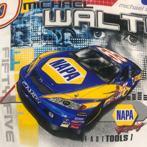 NASCAR Michael Waltrip NAPA Racing All Over Print T-Shirt (L)