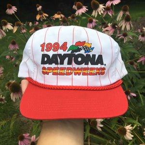 Vintage San Sun 1994 Daytona Speedweeks Pinstripe Snapback Hat