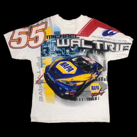 NASCAR Michael Waltrip NAPA Racing All Over Print T-Shirt (L)
