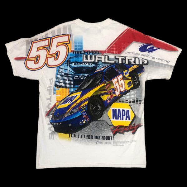 NASCAR Michael Waltrip NAPA Racing All Over Print T-Shirt (L)