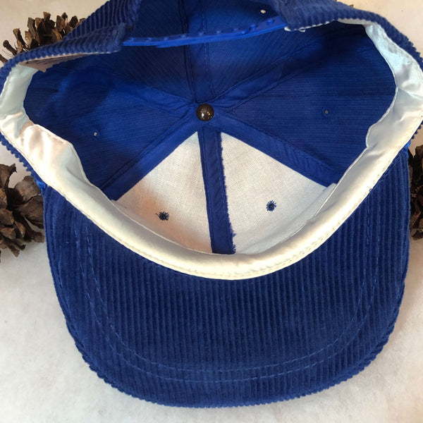 Vintage Deadstock NWOT Blue Blank YoungAn Corduroy Snapback Hat