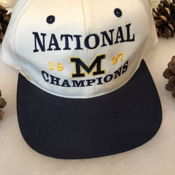 Vintage Deadstock NWT Twins Enterprise NCAA Michigan Wolverines 1997 National Champions Snapback Hat