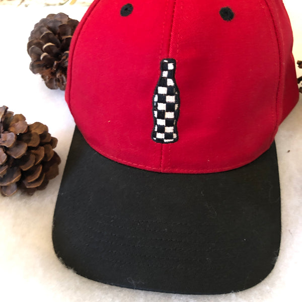 Vintage NASCAR Coca-Cola Checkered Logo Snapback Hat