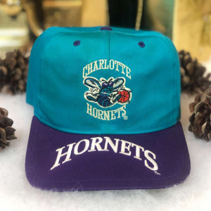 Vintage NBA Charlotte Hornets Twins Enterprise Brim Arch Twill Snapback Hat