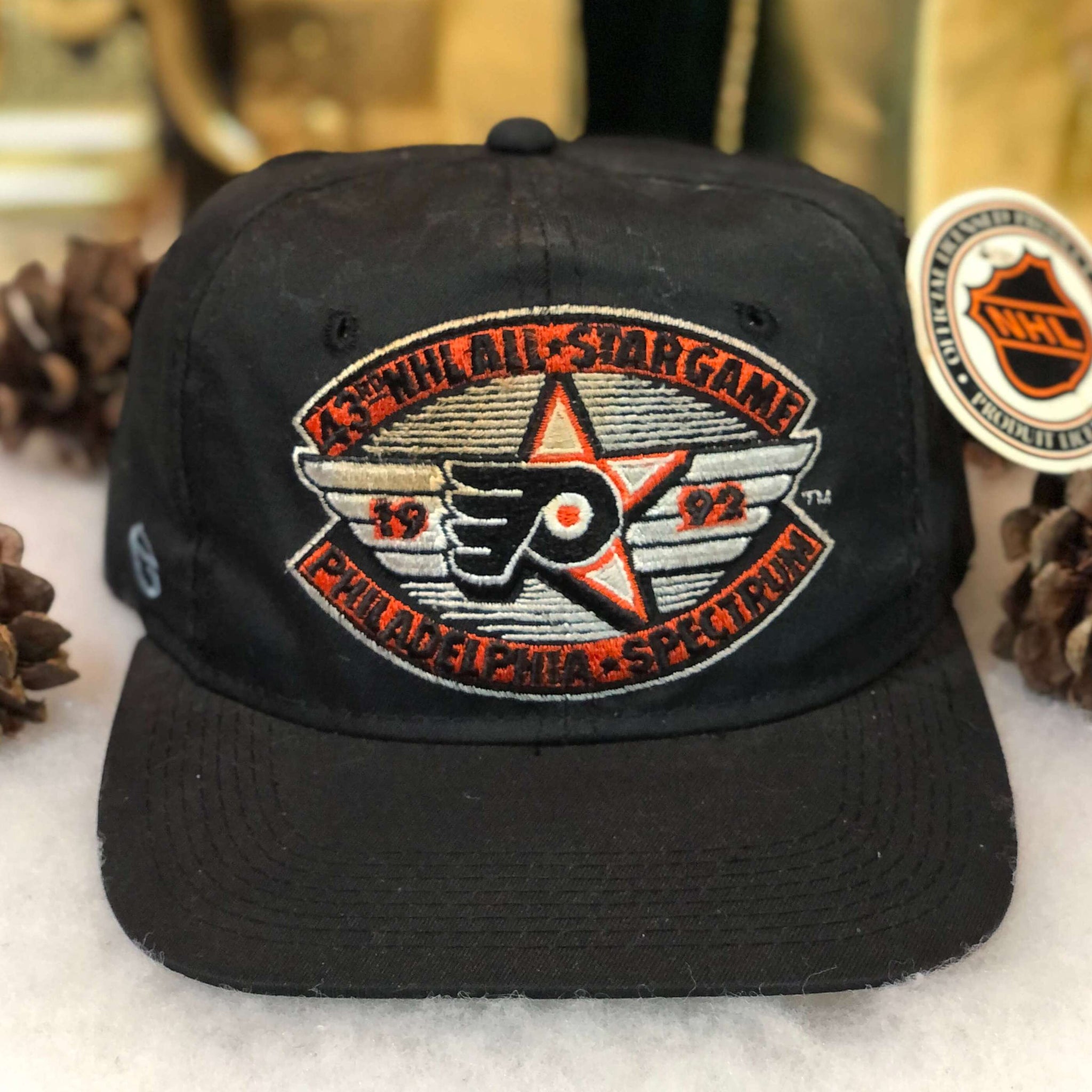 Vintage Deadstock NWT 1992 NHL All-Star Game Philadelphia Flyers The G Cap Twill Snapback Hat