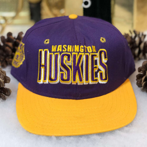 Vintage Deadstock NWOT NCAA Washington Huskies AJD Wool Snapback Hat