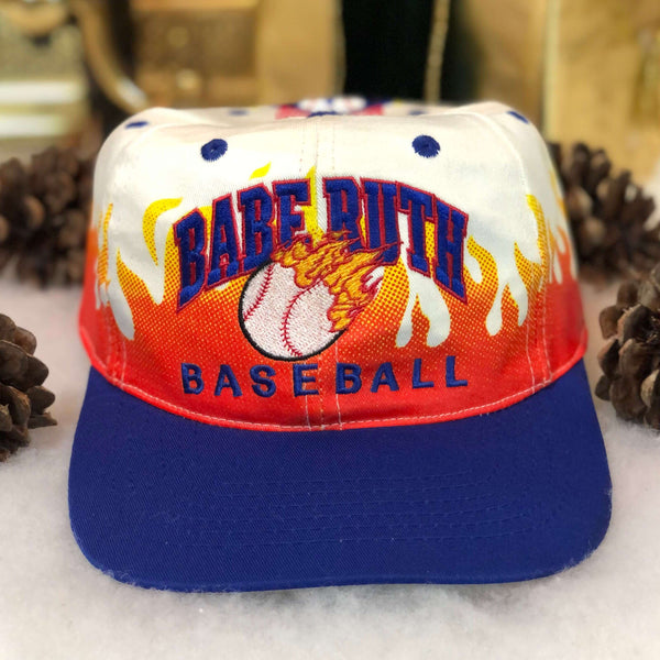 Vintage Babe Ruth Baseball "On Fire" Twill Snapback Hat