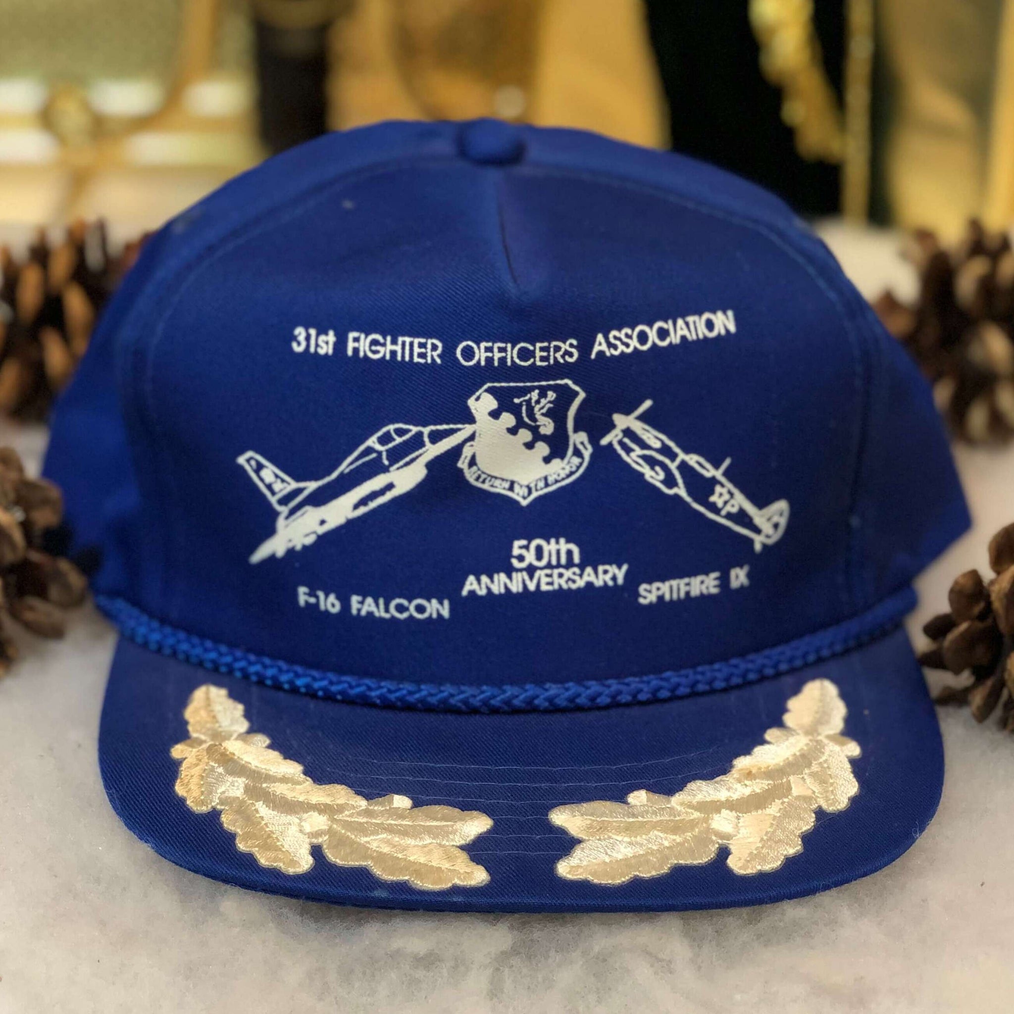 Vintage 31st Fighter Officers Association 50th Anniversary Spitfire Texas Snapback Hat