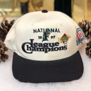 Vintage 1997 MLB Florida Marlins NL Champions New Era Wool Snapback Hat