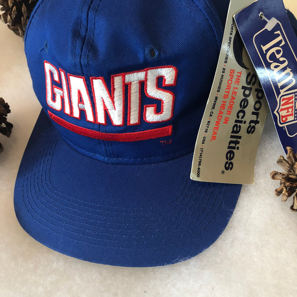 Vintage Deadstock NWT Sports Specialties Twill NFL New York Giants Snapback Hat