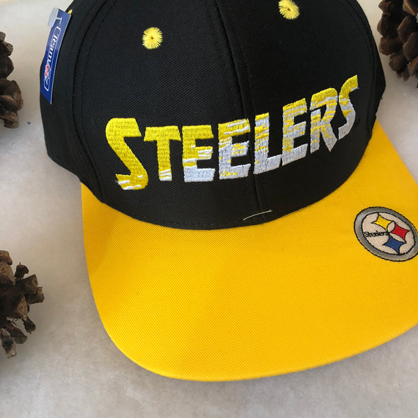 Vintage Deadstock NWT Annco NFL Pittsburgh Steelers Spellout Snapback Hat