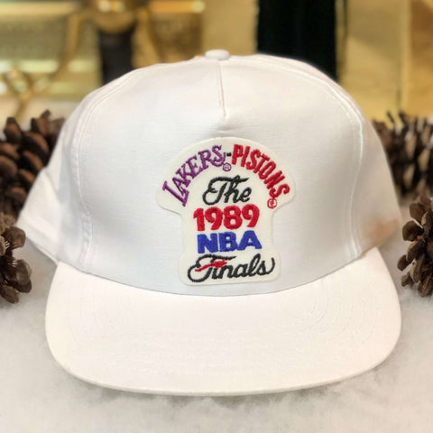 Vintage Deadstock NWOT 1989 NBA Finals Los Angeles Lakers Detroit Pistons Twill Snapback Hat