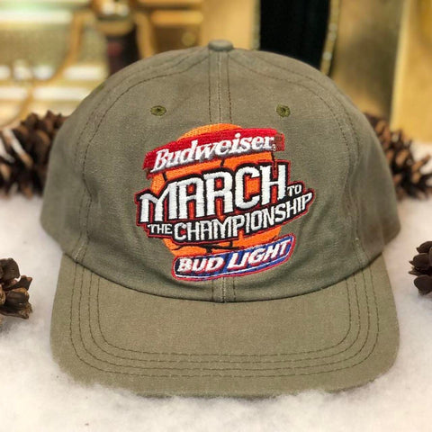 Vintage Deadstock NWOT Budweiser NCAA March to the Championship Bud Light Twill Snapback Hat