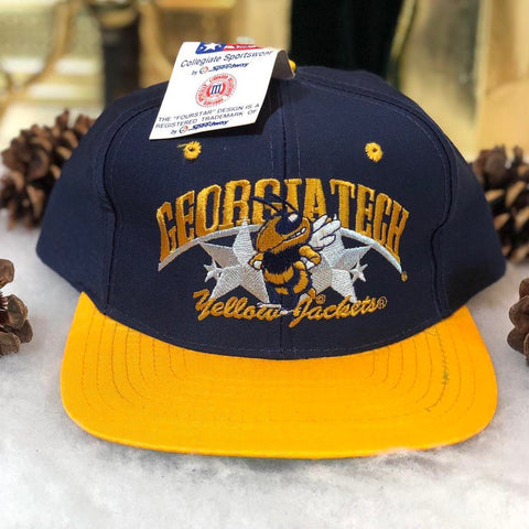 Vintage Deadstock NWT NCAA Georgia Tech Yellow Jackets Speedway Twill Snapback Hat