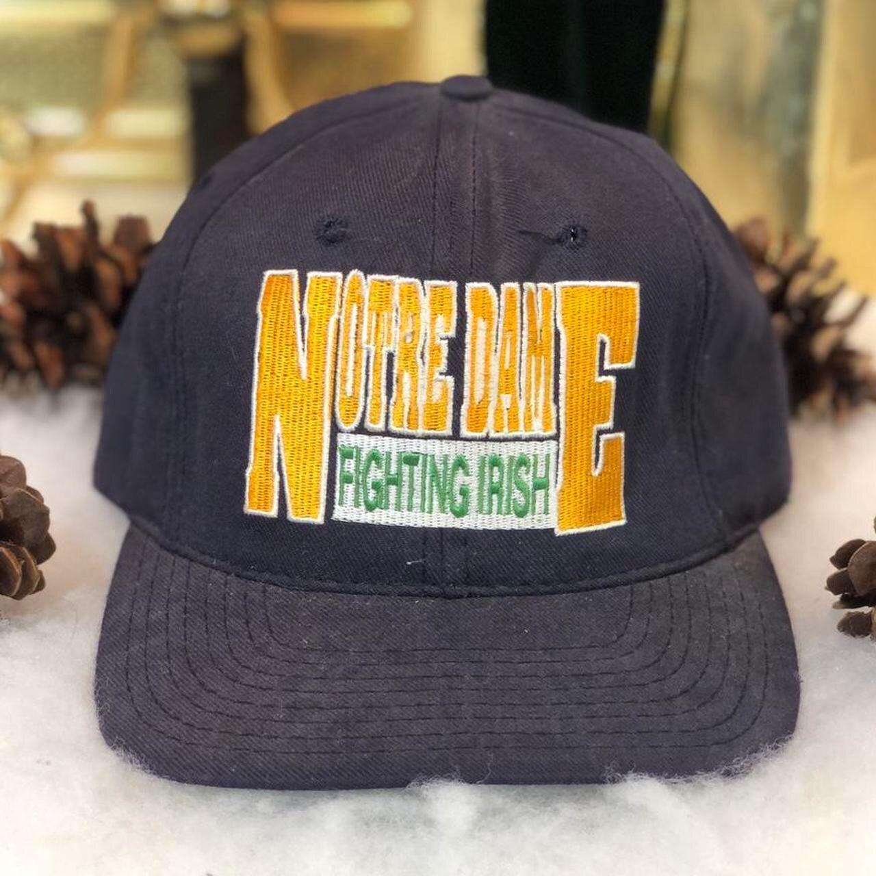 Vintage NCAA Notre Dame Fighting Irish P Cap Twill Snapback Hat