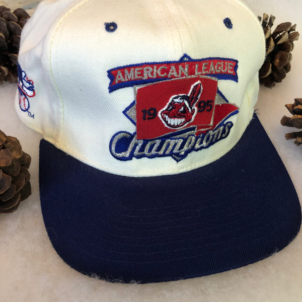 Vintage New Era MLB 1995 American League Champions Cleveland Indians Snapback Hat