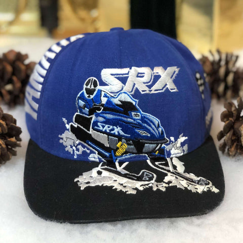 Vintage Yamaha SRX Snowmobile Racing Twill Snapback Hat